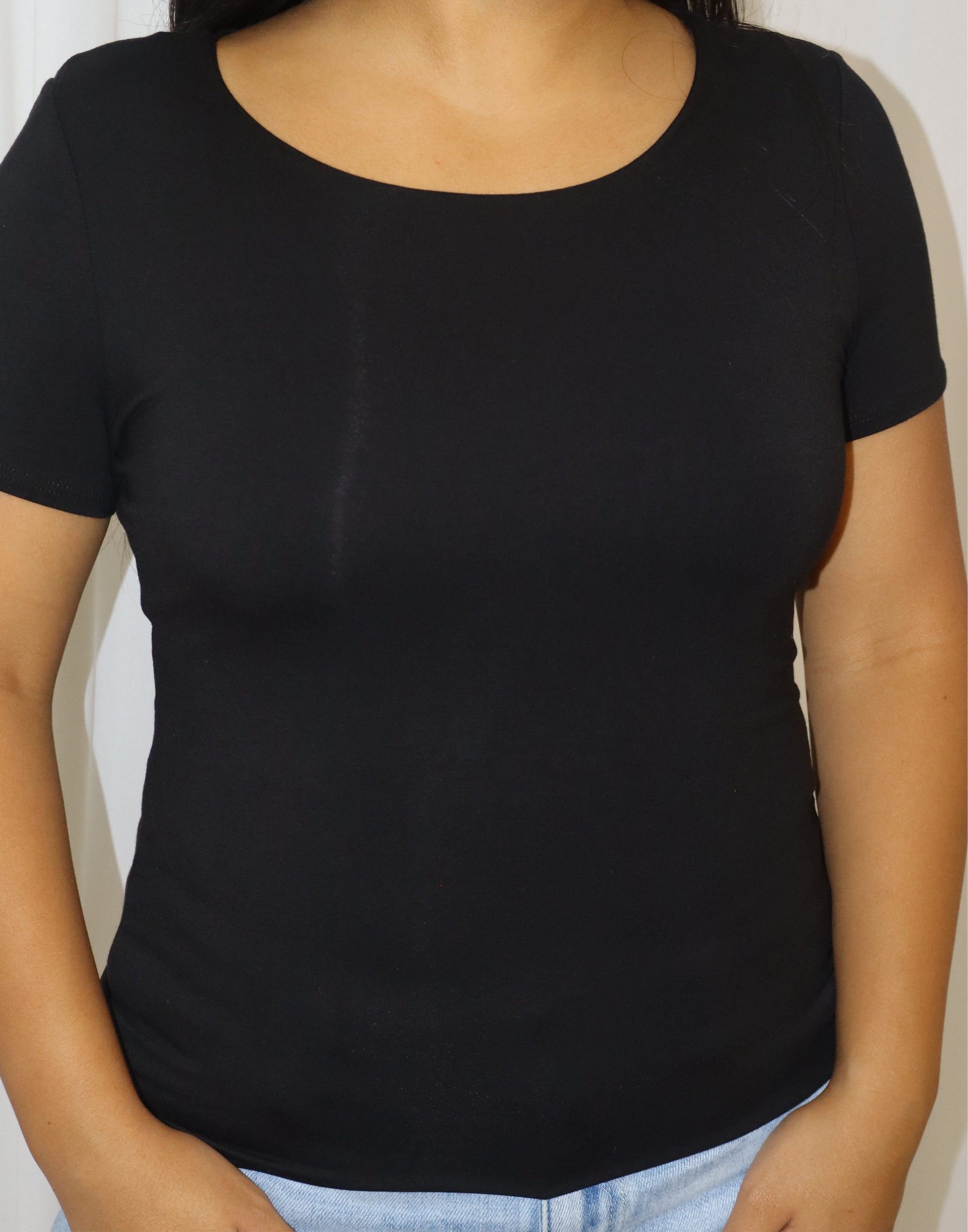 Rayon Round Neck Short Sleeve Shirt