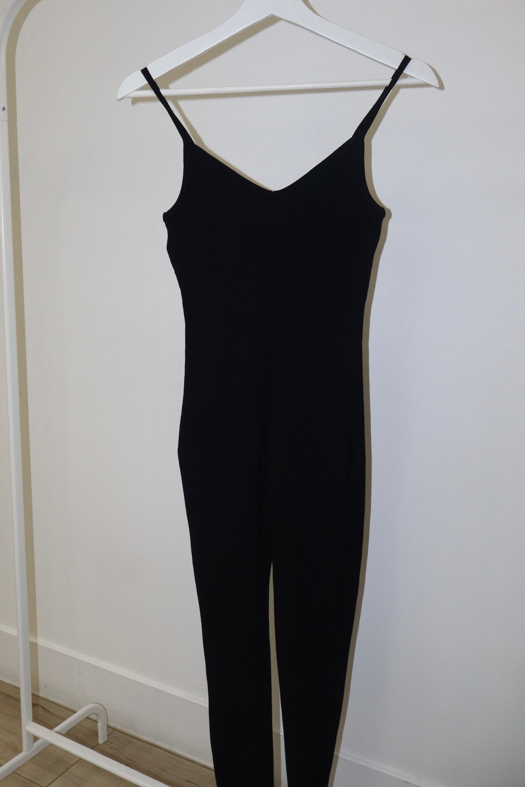 V-Neck Ribbed Jumpsuit