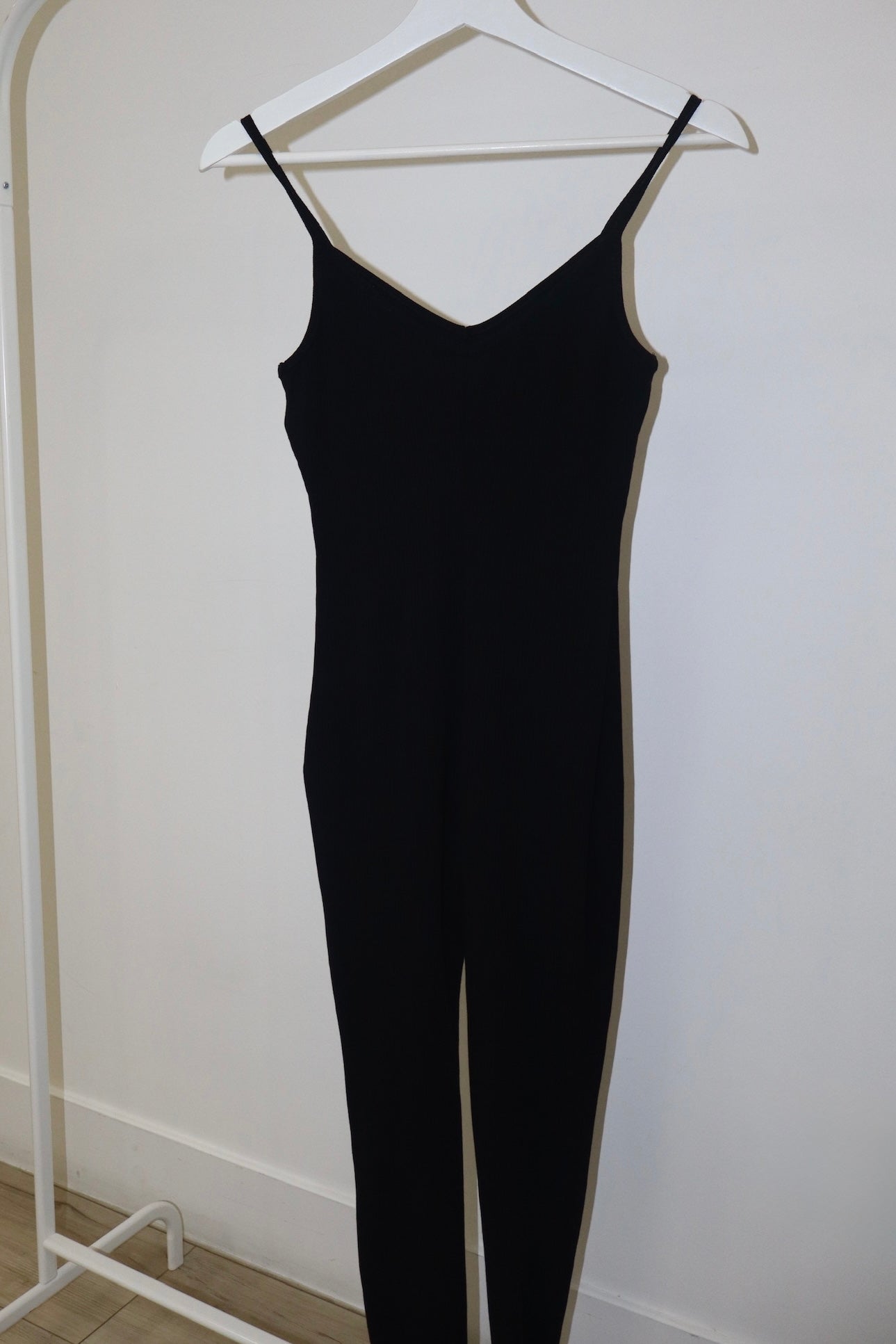 V-Neck Ribbed Jumpsuit