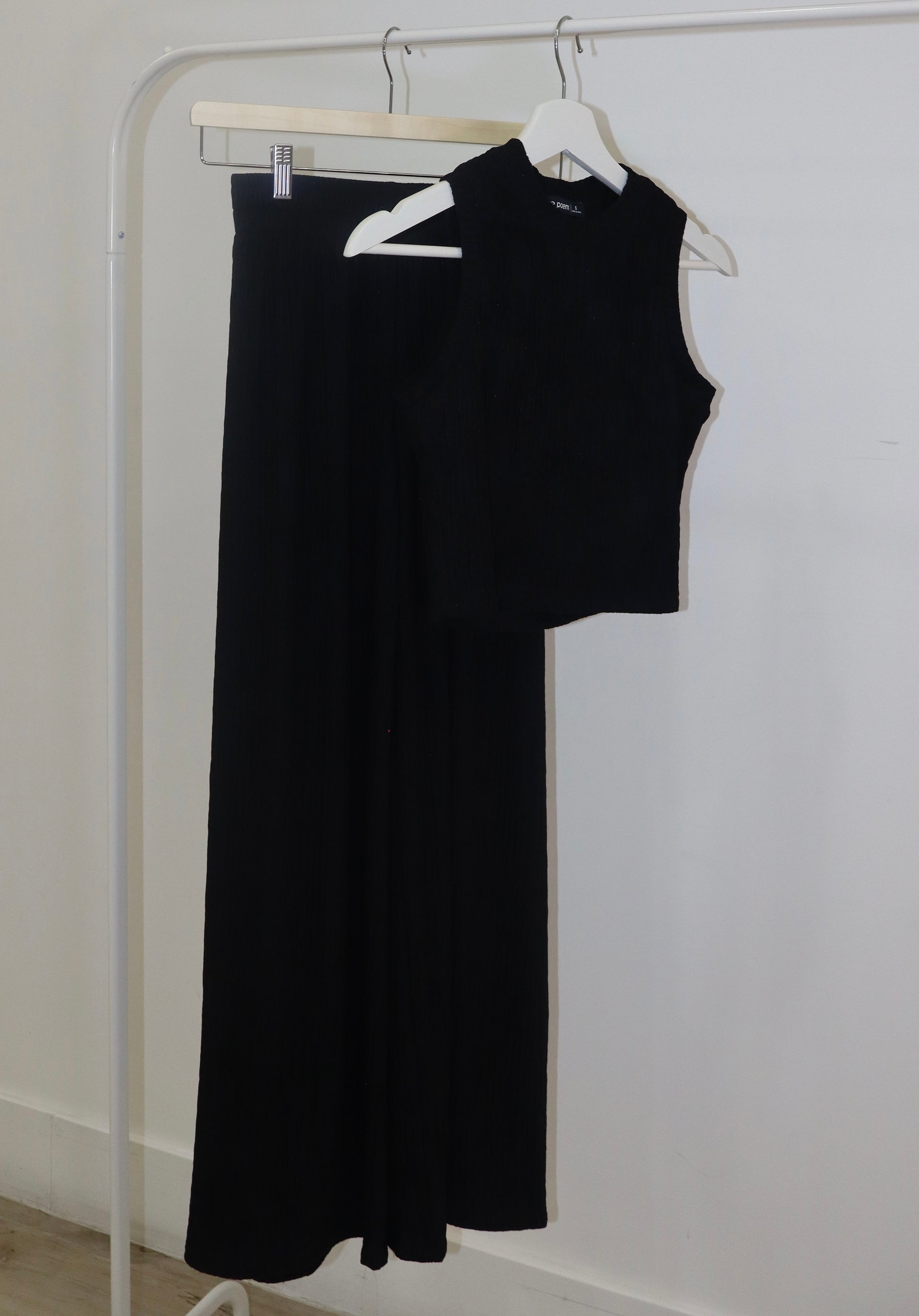 Crinkled Plisse 2pc Loungewear Set