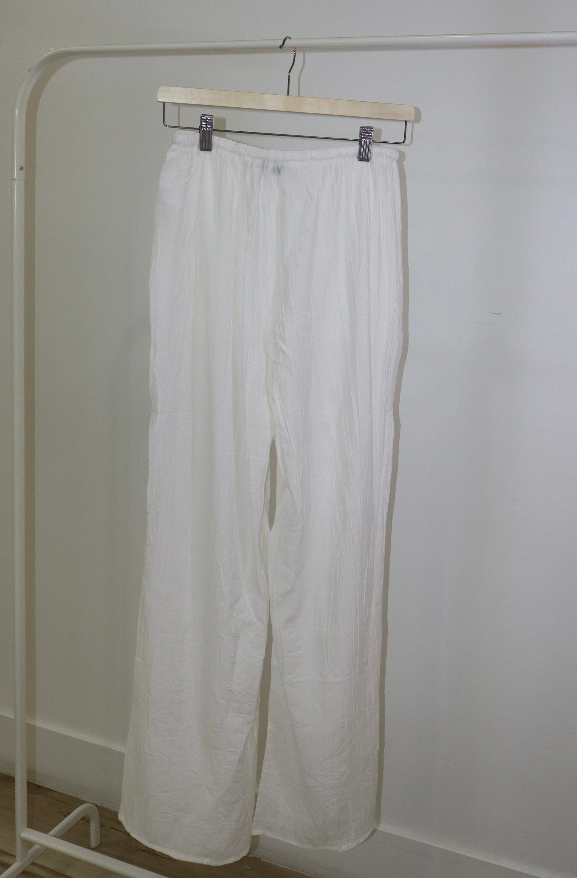 Linen Tie Waist Wide Leg Pant