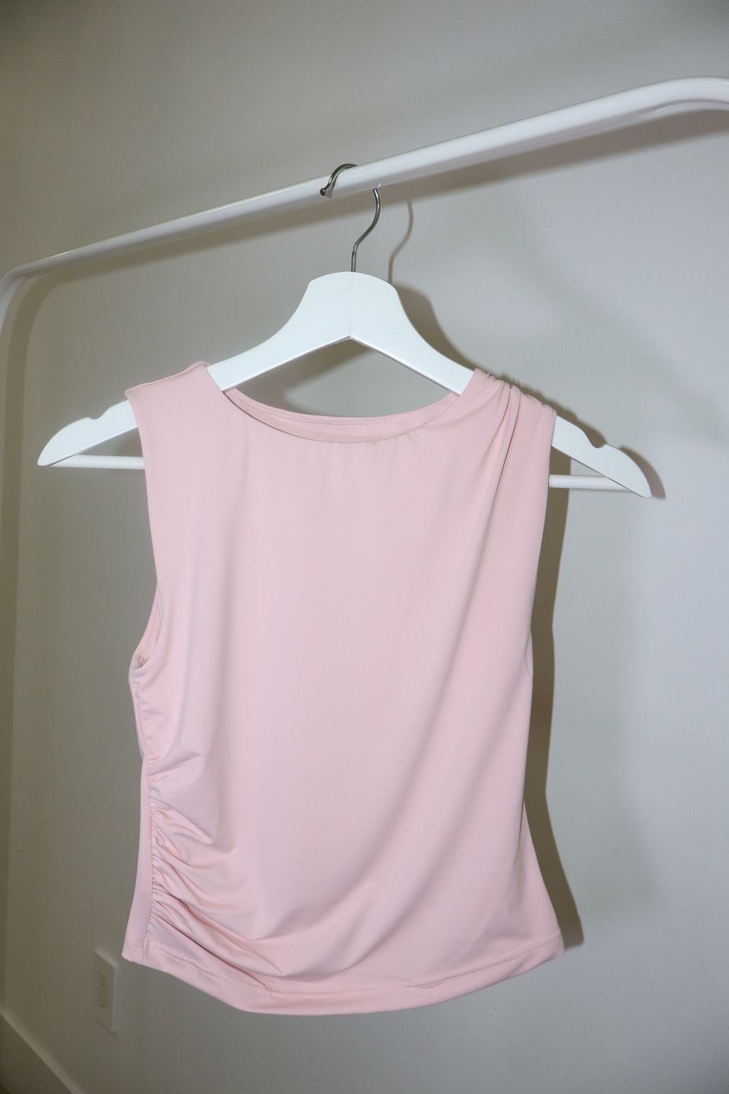 Contour Draped Jersey Boatneck Top